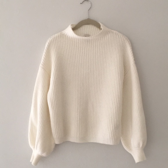 Sweaters | Cream Mock Neck Sweater Size 